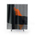 Minimalist Orange and Black Shower Curtains