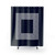 Navy Blue Greek Key Shower Curtains