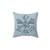 Aquamarine Snowflake Pillow - Elegant Winter Home Decor