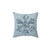Aquamarine Snowflake Pillow - Elegant Winter Home Decor