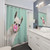 Adorable llama shower curtain with bubblegum design