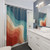 Retro waves shower curtains