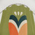 Retro Tulip Shower Curtains in Orange and Olive Green