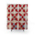 Vintage Patchwork Shower Curtains in Red and White