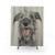 Scruffy Lurcher Shower Curtain