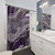 Dark Violet Marble Agate Shower Curtains