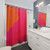 Hot Pink to Orange Solid Color Shower Curtains