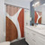 Terracotta Abstract Art Shower Curtains