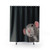 The Peeking Rat Grey/Black Shower Curtain