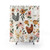Watercolor Chicken Floral Shower Curtain
