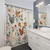 Watercolor Chicken Floral Shower Curtain