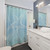 Aqua Blue Starfish Beach Shower Curtains