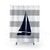 Nautical Navy Blue Sailboat Shower Curtains