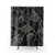 Geometric Black Stone 2 Shower Curtains