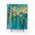 Golden Jade Fluid Painting Shower Curtains