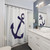Navy Blue Anchor Shower Curtains