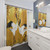 Japanese Art Shower Curtains with Golden Cranes