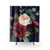 Navy Floral Art Shower Curtains
