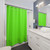 Bright fluorescent neon green shower curtains
