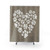 Pet Paw Prints Heart Shower Curtain