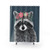 Funny Raccoon Shower Curtain with Floral Crown Design