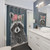 Funny Raccoon Shower Curtain with Floral Crown Design