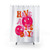 Preppy Pink & Orange Shower Curtains with Smiley Face Design