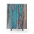 Shabby Rustic Weathered Wood Turquoise Shower Curtain