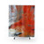Red Orange Abstract Print Shower Curtains