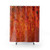 Burnt Orange Shower Curtain with Abstract Design