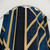Midnight Blue Art Deco Shower Curtain