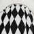 Black and White Harlequin Pattern Shower Curtain