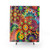 Colorful abstract shower curtain design