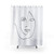 Abstract Face One Line Art Shower Curtain