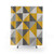 Retro Triangle Design Shower Curtain in Yellow and Grey