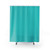 Teal ombre shower curtain for boho bathroom decor