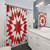 Red and White Lone Star Quilt Shower Curtains