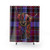 Highland Cow Tartan Sunflower Shower Curtain