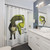 Funny meme shower curtain with Check Yourself Before You Shrek Yourself design