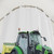 Green Tractor Painting Shower Curtain