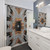 Tribal Shower Curtains with Aztec Pattern and Wooden Accents