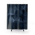 Black and Blue Polygonal Pattern Shower Curtains