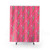 Preppy Pink Lightning Bolt Shower Curtain