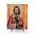 Funny Keanu Reeves Christ Shower Curtain with Dog
