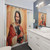 Funny Keanu Reeves Christ Shower Curtain with Dog