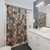Concrete and Copper Cubes Shower Curtain