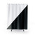 Diagonal Half Black and White Shower Curtain