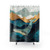 Watercolor Blue Whale Shower Curtain