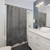 Grey Textured Concrete Wall Shower Curtain