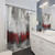 Abstract Red & Gray Shower Curtain